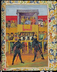 Um torneio de combate corpo-a-corpo, de Le Jouvencel por Jean de Bueil de French School
