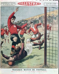 Um jogo de futebol trágico, do Le Petit Journal, 27 de março de 1927