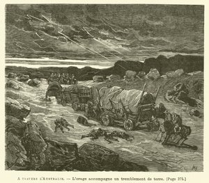 Através da Austrália (gravura) de French School
