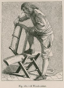 Um cortador de madeira de French School