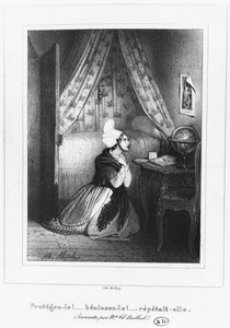 Uma jovem da Normandia, c.1830-40 de French School