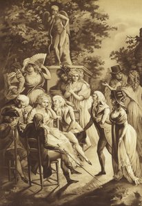 Uma conferência de Madame de Stael de French School