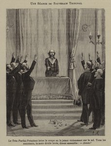 Uma reunião do Conselho Superior (gravura) de French School