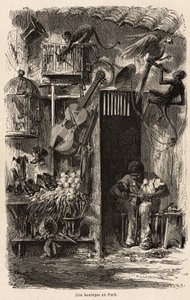 Uma loja no Pará, ilustração da viagem do Sr.Biard ao Brasil em 1858-1859. Gravura em "Le tour du monde" 1861. Coleção da Selva. de French School