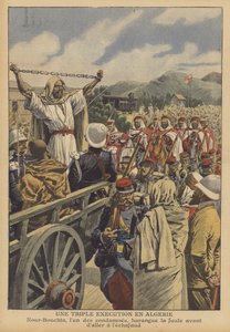 Uma tripla execução na Argélia (cor litho) de French School