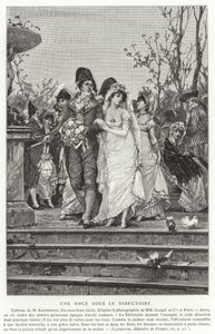 Um casamento sob o Diretório, Revolução Francesa, 1795-1799 de French School