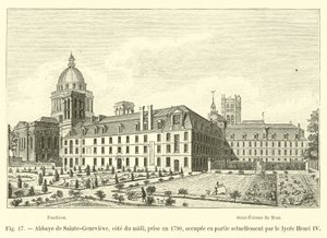 Abadia de Sainte-Genevieve, Cote du Midi, tomada em 1790, atualmente ocupada pela Escola Secundária Henri IV de French School