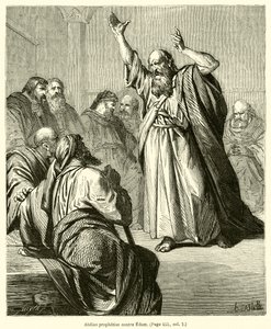 Abdias profetizar contre Edom (gravura) de French School