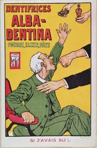 Anúncio para o creme dental Alba-Dentina, c.1900 de French School