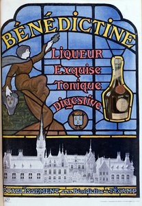 Propaganda do licor beneditino, início do século XX de French School