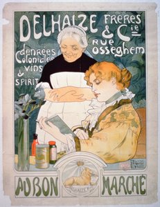 Anúncio para Delhaize, Brothers and Co. no Bon Marche de French School