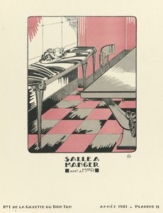 Anúncio para "Salle a Manger", pub.1921 (impressão pochoir) de French School