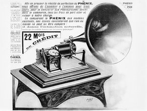 Anúncio para o fonógrafo, c.1905 de French School