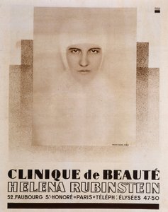 Publicidade ao salão de beleza Héléna Rubinstein em Paris - in Vu de French School