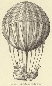 Aerostat de Testu-Brissy (gravura) de French School