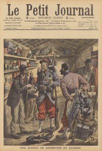 Agência para os desertores da Legião Estrangeira Francesa na Argélia (cor litho) de French School
