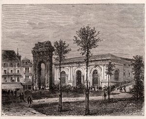 Aix les bains - Aix-les-Bains - Savoy - o arco romano de Campanus - gravura em "La France illustree: geography, history, administration statistique" de V.A. Malt-Brown. 1884 de French School