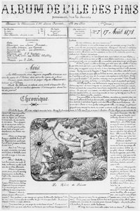 Álbum da Ilha dos Pinheiros, página de título, 17 de agosto de 1878 de French School