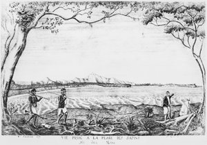 Álbum da Ilha dos Pinheiros, vista da praia dos Pinheiros, 1877 de French School