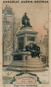 Alexandre Dumas, romancista, 1803-1870, Erigee Place Malesherbes de French School