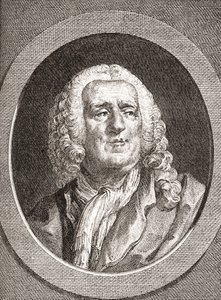 Alexis Piron, 1689 1773. Epigramatista e dramaturgo francês. De Les Heures Libres publicado em 1908. de French School