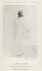 Alfred De Musset (litografia) de French School