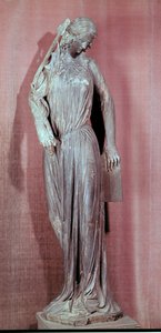 Figura alegórica da Sinagoga, do portal do transepto sul da catedral de Estrasburgo, c.1230 (ver também 177966) de French School