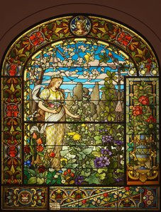 Alegoria da Primavera (vidro manchado), anónimo, cerca de 1900 de French School