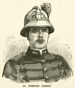Alphonse Garbez, bombeiro francês (gravura) de French School
