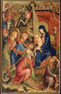 Altarolo del Bargello: adoração aos Magos - (díptico de Bargello, Adoração aos Magos) Pintura anónima da escola francesa do século XIV (escola francesa, século XIV) Florença, Museo Nazionale del Bargello de French School