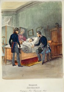 Um médico do exército no Reino da Saxônia, c.1840 de French School