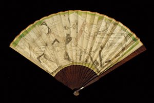 Um leque Assignat, c.1796 (papel e madeira) de French School