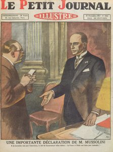 Uma Declaração Importante de Benito Mussolini (1883-1945) do Le Petit Journal, 25 de dezembro de 1927