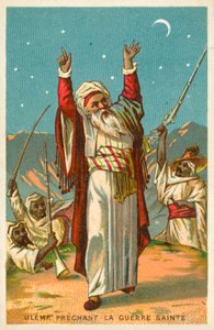 Um ulama pregando a Jihad (chromolitho) de French School
