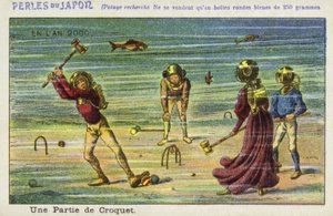 Um jogo subaquático de croquet no ano 2000 de French School
