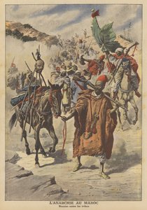 Anarquia em Marrocos (cor litho) de French School