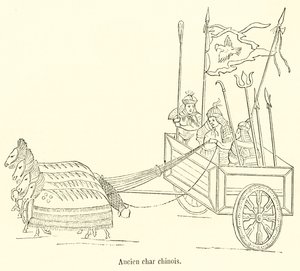 Antigo tanque chinês (gravura) de French School