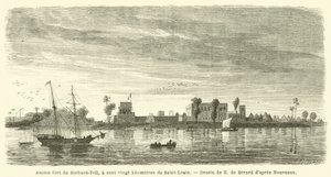 Antigo forte de Richard-Toll, a cento e vinte quilómetros de Saint-Louis (gravura) de French School