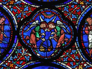 Anjos assistindo ao sepultamento da Virgem (w42) de French School