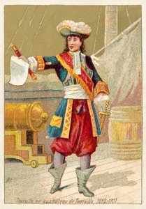 Anne Hilarion de Tourville, comandante naval francesa (chromolitho) de French School