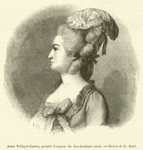 Anne Vallayer-Coster, pintora francesa do século XVIII (gravura) de French School