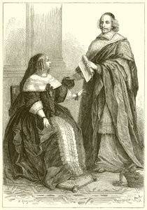 Anne da Áustria e o cardeal Mazarin de French School