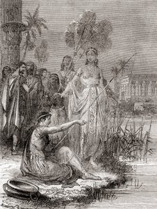 Anthony e Cleopatra pescando com uma flotilha de embarcações menores no Nilo, de 