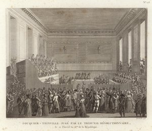 Antoine Quentin Fouquier-Tinville julgado pelo tribunal revolucionário de French School