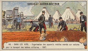 Aparelhos para o transporte rodoviário de balões militares de French School