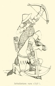 Crossbowmen circa 1375 (gravura) de French School