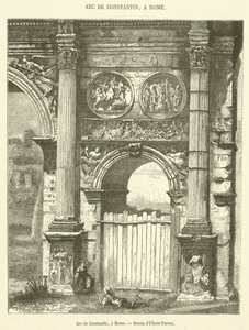 Arco de Constantino, uma Roma (gravura) de French School
