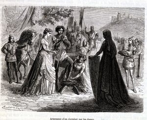 Armar um cavaleiro por senhoras no século XI - in "Histoire de France" de Martin de French School