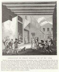 Detenção de Cecile Renault, Paris, 23 de maio de 1794 de French School
