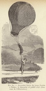 Ascensão do jovem Guerin em Nantes, domingo 16 de Julho de 1843 de French School